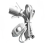 Himalayan Salt Lamp Cord Original Replacement Cord with Dimmer Switch,E12 Candelabra Screw Base Hanging Light Bulb Extension Cord Adapter with 67 inch Wire (White)