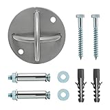 A2ZCARE Yoga Ceiling Mount - Battle Rope Wall Ceiling Bracket for Suspension Straps, Yoga Swing Hammock, Gymnastic Rings and Body Weight Strength Training Systems (Grey)