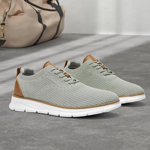 Image of Men's Mesh Sneakers Oxfords Lace-Up Lightweight Casual Walking Shoes Driving Shoes