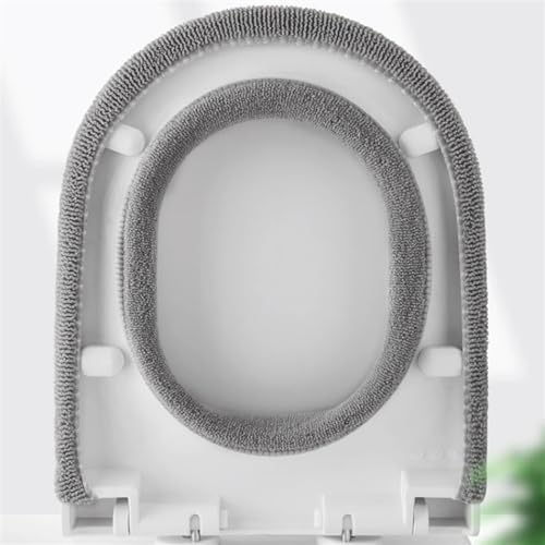 Cojín de asiento de inodoro acolchado evita frío funda de baño rosa suave 7