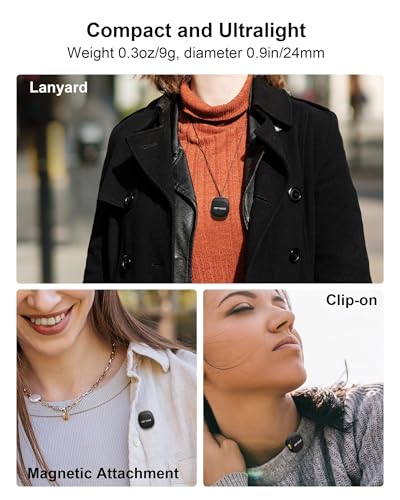 mini microphone for iphone android wireless mic with 40h battery noise cancellation 48khz 16-bit 164ft range magnetic amp clip on lavalier microphone for video recording youtube tiktok vlogging