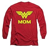 Wonder Woman Wonder Mom Longsleeve T Shirt & Stickers (X-Large)