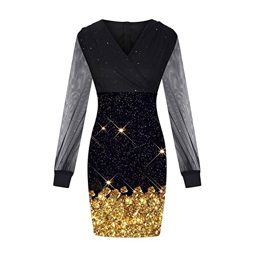 Vestido de festa curto curto com decote em V dourado metálico vestido de baile vestido de baile outo
