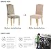 TIANSHU Stretch Chair Covers for Dining Room Set of 6, Dining Room Chair Covers for Home Decor, Removable Dining Chair Cover Non-Slip Kitchen Chair Cover Parson Chair Slipcover (6 Pack, Sand)