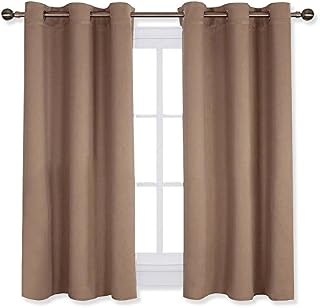 NICETOWN Blackout Window Curtains and Drapes for Kitchen, Window Treatment Thermal Insulated Solid