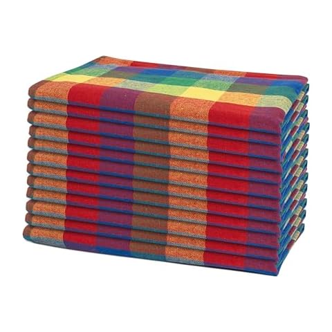 Elegant 12-Pack Multicolour Cotton Dinner Napkins Cover