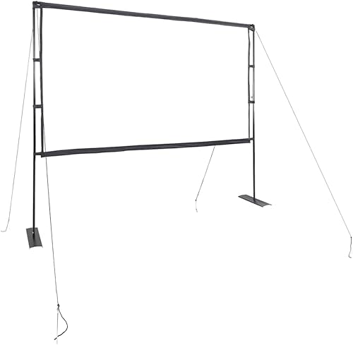 CHARMMA Pantalla de proyección con soportes 120 pulgadas 169, pantallas de proyección, blanco, 12.1 lbs