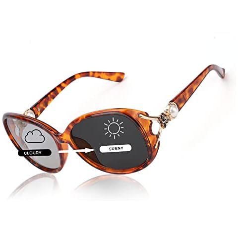 FIMILU Oversized Photochromic Sunglasses Women for Driving, Classic Polarized Ladies Sunglasses with UVA/UVB Protection (Pearl-Tortoise) Cover