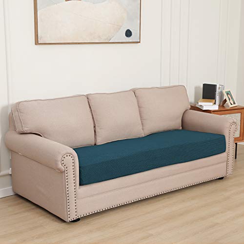 Image of Easy-Going Stretch 1 Piece Couch Cushion Cover for Sofa | Sofa Cushion Furniture Protector Sofa Seat sofa slipcover Washable sofa cover soft with Elastic Bottom Deep Teal