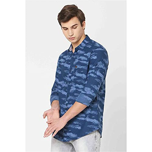 Image of Spykar Men's Printed Slim Fit Shirt