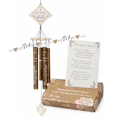 Memorial Wind Chimes for Loss of Loved One – Sympathy and Bereavement Gift for Indoor or Outdoor Remembrance, Comfort for Father, Mother, Husband, Wife, Friend, or Coworker