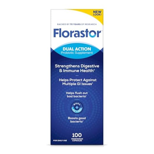 Florastor Probiotics for Digestive & Immune Health, 100 Capsules, Probiotics for Women & Men, Dual Action Helps Flush Out Bad Bacteria & Boosts The Good with Our Unique Strain Saccharomyces Boulardii