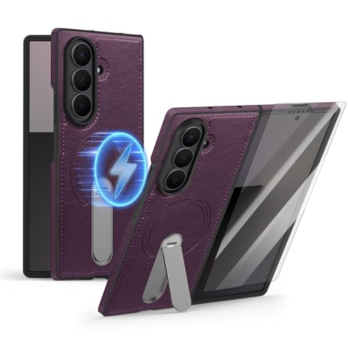 Étui Samsung Z Fold 6 magnétique violet protection écran totale