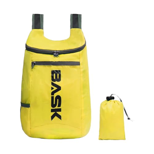 BASK Mochila Dobrável Portátil Ultraleve 22 Litros (Amarelo)