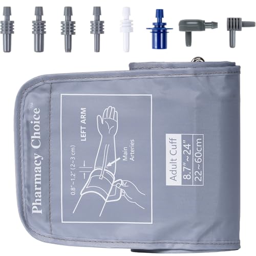 Image of 2XL Blood Pressure Cuff for Adult, Compatible with Most Monitors, ARM Blood Pressure Replacement Cuff with 8 Connectors 8.7 inch-24 inch (22-60cm)