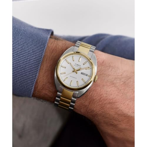 Image of TIMEX Marlin Tonneau 37mm Silver Dial Mechanical Automatic Men Watch - TW2Y65100UJ