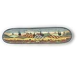 CERAMICHE D'ARTE PARRINI - Italian Ceramic Serving Appetizer Tray Baguette Flatware Decorative Poppies Landscape Made in ITALY Tuscan