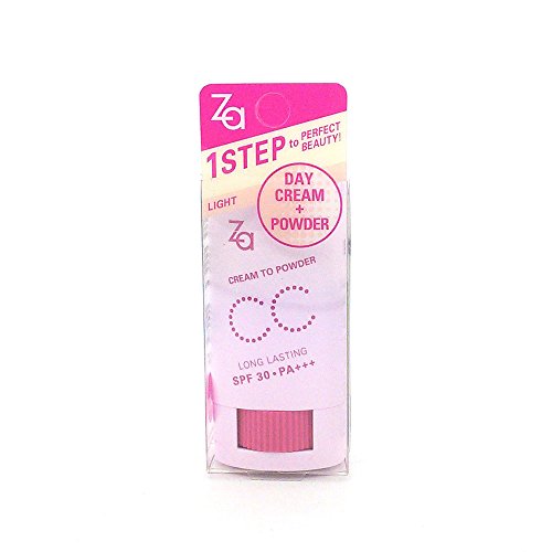 SHISEIDO ZA CREAM-TO-POWDER CC STICK SPF30 PA+++ 8G (LIGHT)(+ makeup sponge gift)