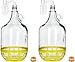 Produktbild lilawelt24 2 x Set 5L Flasche +Gummistopfen + Gärröhrchen Gärballon Weinballon Gärbehälter/brauen/Wein Machen/Glasflasche