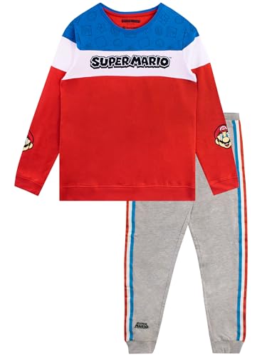 Image of Super Mario Bros. Boys Gaming Sweatshirt and Joggers Set 2 Piece Outfit Set for Kids Multicoloured 9-10 Years