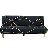 MIFXIN Armless Sofa Bed Cover Stretch Spandex Futon Slipcover Folding Couch Non-Armrest Sofa...
