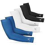 SportsTrail Cooling Arm Sleeves for Men & Women – Breathable, Moisture-Wicking, Sun Protection for Sports, Basketball, Football, Running, Golf, Cycling, Volleyball Arm Sleeves for Women, Men & Youth