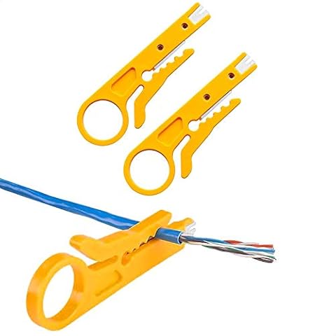 VANICE Mini Wire Stripper 3 Pack Network Wire Stripper Punch Down Cutter for Network Wire Cable, RJ45/Cat5/CAT-6 Data Cable, Telephone Cable and Computer UTP Cable Cover