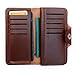 Lishow Fashion Men's And Woman Genuine Leather Bifold Long Wallet RFID Blocking Security 4 ID Window Checkbook, Credit Holder (Chocolate Brown)