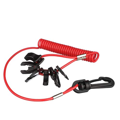 Seachoice Replacement Kill Switch, Red Lanyard w/ 7 Keys