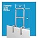 Carex Tri-Grip Bathtub Rail with Chrome Finish - Bathtub Grab Bar Safety Bar For Seniors and Handicap - For Assistance Getting In and Out of Tub, Easy to Install on Most Tubs,Silver