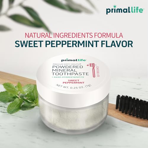 Image of Dirty Mouth Organic Toothpowder (0.25 Ounce (Pack of 1), Peppermint)