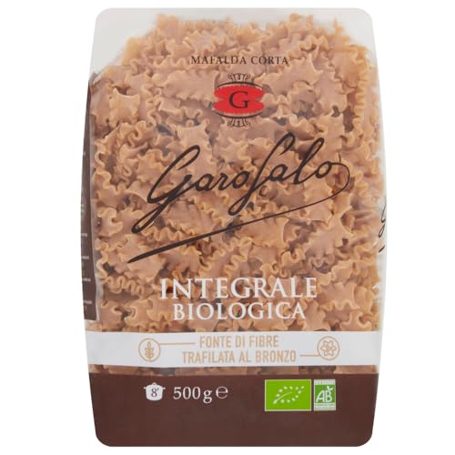 Garofalo Wholewheat Organic Mafalda Corta Italian Pasta, 500g (pack of 1)