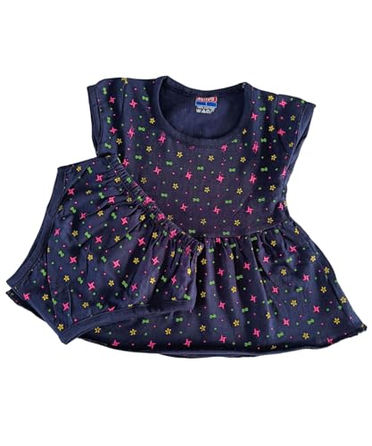 Image of Baby Girl Cotton A-Line Frock with Pant Combo (Pack of 3)