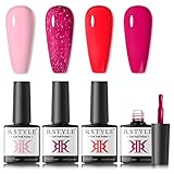 Farbfenster & einzigartiges Design: RStyle Clear-Logo mit einem innovativen benutzerfreundlichen Design flaumend Ursprünglicher Gel-Nagellackfarbe und bringt Ihnen ein einzigartigeres Erlebnis. Doodle-Stil speziell für Frauen, angemessen für Weihnachten oder Feiertagsgeschenk für Freundinnen oder Mama.