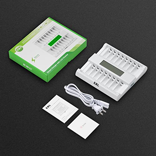 Ebl 16 Bay Rechargeable Battery Charger, Smart Lcd Battery Charger For Aa Aaa Nimh Rechargeable Batteries 1-Hour Fast Charger #TOP6