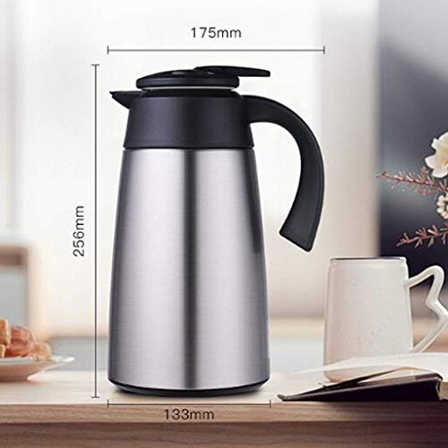 Kettle Thermal Flask Insulation Pot,Stainless Steel European Style Household Travel Portable Thermos Bottle High Capacity 1.6L Thermal Flask (Color : Silver) #TOP2