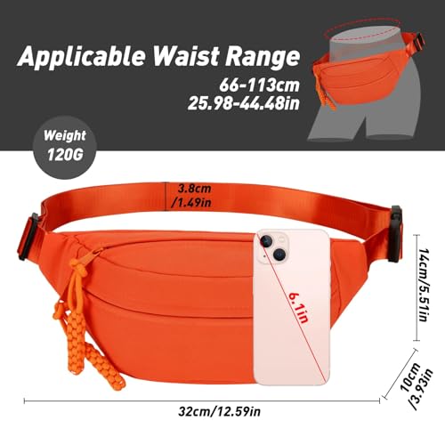 Image of Waist Bag,Chest Bag, Chest Bag for Women Stylish, Large Capacity for Travel, Gym, and Outdoor Activities, Durable Polyester Nylon Fabric, Adjustable Shoulder Straps, 30cm x 15cm x 9cm