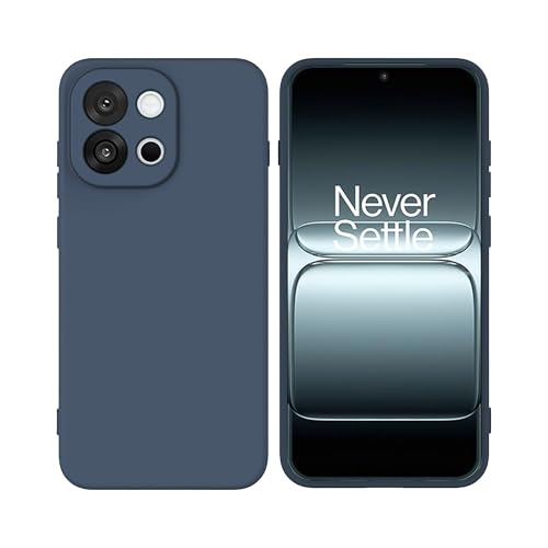Image of FIRST MART Matte Silicone Back Cover for OnePlus 13s - Blue