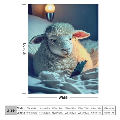 Couverture en mouton mignon 3D impression chaude flanelle - 6