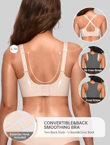 Image of OEAK Women Value Series Jelly Bras Wireless Pushup Convertible Bra