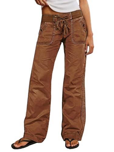 Image of Flamingals Straight Leg Drawstring Pants for Women