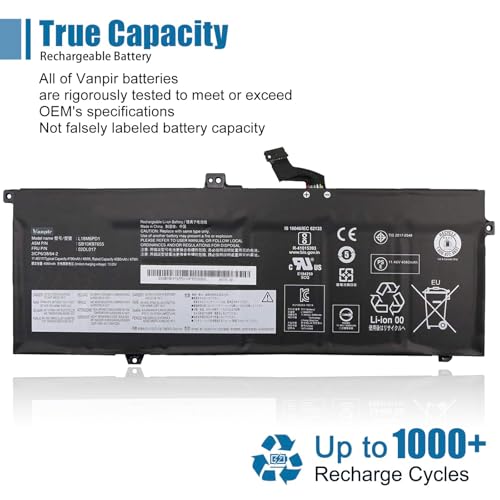 Image of L18M6PD1 Laptop Battery 11.46V 48Wh 4190mAh Replacement for Lenovo ThinkPad X13 X390 X395 Series SB10K97655 02DL017 L18M6PD2 02DL018 L18C6PD1 SB10K97657 02DL019 L18D6PD1 02DL020
