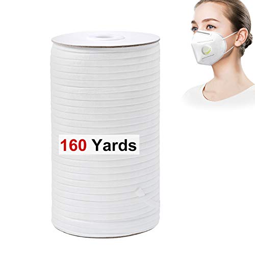 image for E-accexpert 160 Yard 1/4 inch Wide Elastic Cord Band Knitted High Sewi