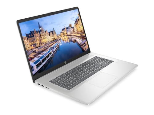 Image of HP Touchscreen 17.3 inch HD+ Business Laptop Computer, Intel Core Ultra 7 255U 12-Core Processor, Windows 11 Home, 8GB RAM 256GB SSD, Fingerprint Reader, Backlit Keyboard, Numeric Keypad, Natural Silver