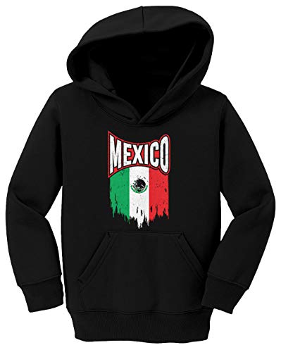 Tcombo Mexico Torn Flag - Mexican Strong Pride Toddler/Youth Fleece Hoodie2