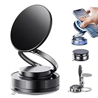 wuguho Fitabi Nixevo - Fitabi MagVac 360 Dual Lock Phone Holder FTB06, Upgraded Vacuum Magnetic Car Phone Holder, Ultra Suction Cup for Car/Gym/Mirror Mount (Black)