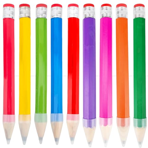 9 Lápices Gigantes de Madera Jumbo de Colores 33 cm miniatura 1
