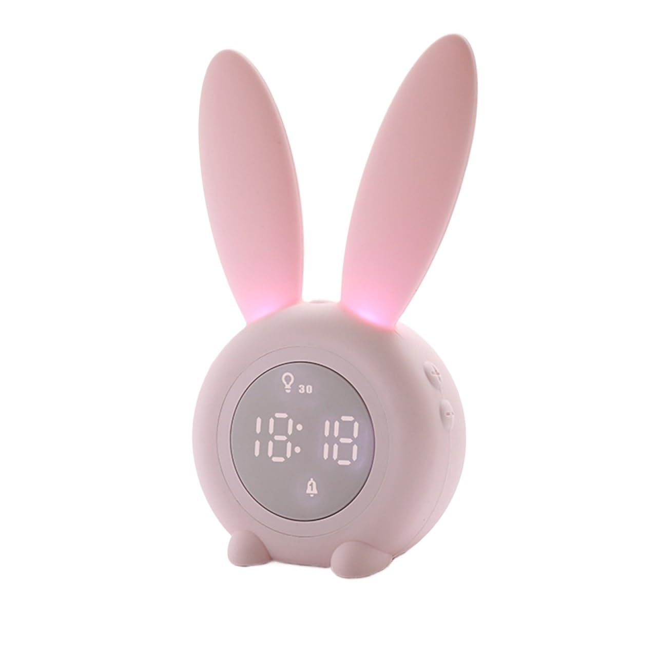 G5z9w3c7m2 Pink Loud Alarm Clocks Kids Alarm Clock, Rabbit Digital Clocks With Night Light, Touch Control And Snoozing(Pink)