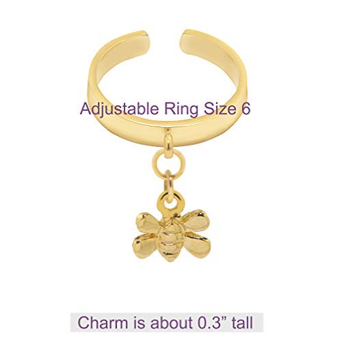 Image of Spinningdaisy Dangling Mighty Tiny Charm Adjustable Ring