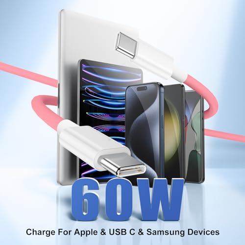 Image of USB C to USB C for Apple iPhone 15 Charger Cable[3-Pack 6ft],Fast Long USB C to USB C Fast Charging Cable Cord for iPhone 15 /15 Pro /15 Plus /15 Pro Max,MacBook Air, Mac Book Pro 2020,iPad 12.9 5th